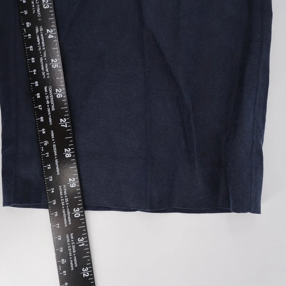 Polo Ralph Lauren Preston Fit Linen Silk Blend Pants Navy Blue Mens 38x30